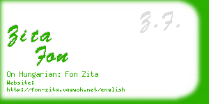 zita fon business card